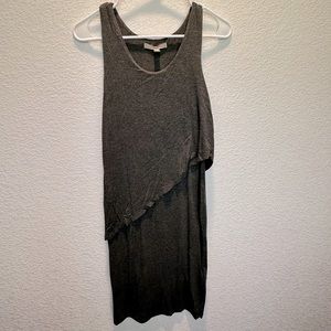 Gray sleeveless layered dress